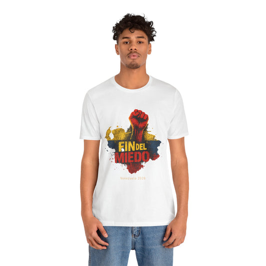 Fin del Miedo Graphic Tee — Raised Fist Protest Shirt (Spanish)